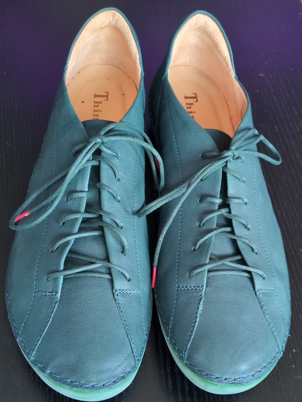 Think! Kapsl Green Leather Barefoot Sneakers EU 42.5 US Women 11.5 / Men 9.5